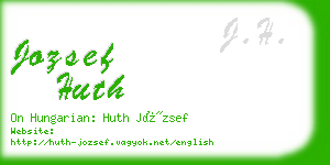 jozsef huth business card